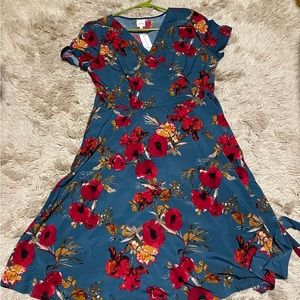 Stitch Fix Kaileigh Arnett Faux Wrap Dress in Teal Green, New with Tags